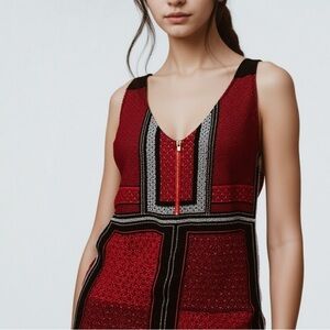 Express zip front sleeveless chiffon top ❤️